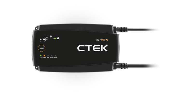 CTEK NXT 15 charger, which includes patented battery reconditioning