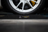 Rear tyre resting on ALTairEGO cushion showing full sidewall contact